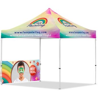 Coated Steel Sublimated Gazebo 3m x 3m - 1 Half-Wall Skin, VI-AM-235-D