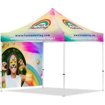 Coated Steel Sublimated Gazebo 3m x 3m - 1 Full-Wall Skin, VI-AM-234-D