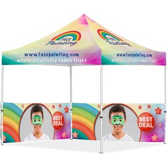 Coated Steel Sublimated Gazebo 3m x 3m - 2 Half-Wall Skins,VI-AM-231-D