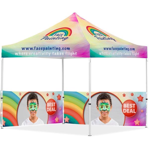 Coated Steel Sublimated Gazebo 3m x 3m - 2 Half-Wall Skins,VI-AM-231-D
