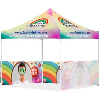 Coated Steel Sublimated Gazebo 3m x 3m - 3 Half-Wall Skins, VI-AM-232-D
