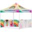Coated Steel Sublimated Gazebo 3m x 3m - 3 Half-Wall Skins, VI-AM-232-D