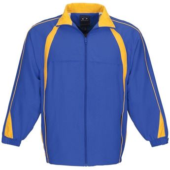 Unisex Splice Track Top - Royal Blue Yellow,BIZ-3633-RBY