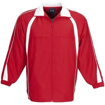 Unisex Splice Track Top - Red White, BIZ-3633-RW