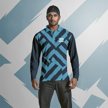 Mens Long Sleeve Golf Shirt Custom Design, SUB-MG2-DESCUS