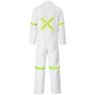 Safety Polycotton Boiler Suit - Reflective Arms Legs & Back - Yellow Tape, ALT-11083
