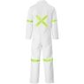 Safety Polycotton Boiler Suit - Reflective Arms Legs & Back - Yellow Tape, ALT-11083