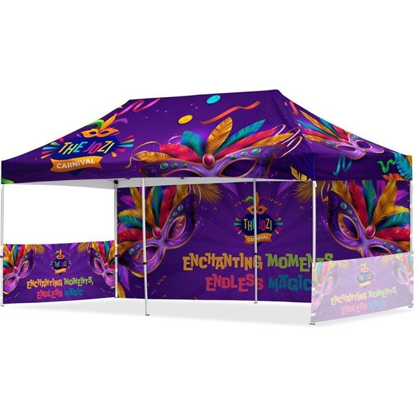 Coated Steel Sublimated Gazebo 6m x 3m - 1 Long Full-Wall Skin - 2 Short Half-Wall Skins, VI-AM-217-D