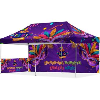 Coated Steel Sublimated Gazebo 6m x 3m - 1 Short Half-Wall Skin - 1 Long Full Wall Skin, VI-AM-219-D