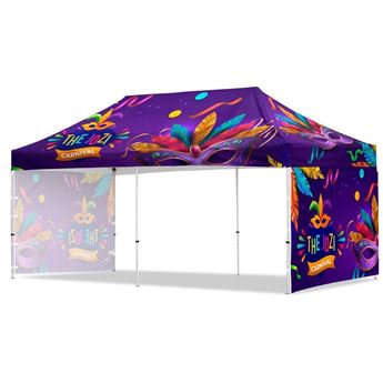 Coated Steel Sublimated Gazebo 6m x 3m - 2 Short Full-Wall Skins,  VI-AM-221-D