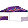Coated Steel Sublimated Gazebo 6m x 3m - 2 Short Half-Wall Skins, VI-AM-222-D