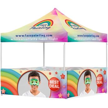 Coated Steel Sublimated Gazebo 3m x 3m - 4 Half-Wall Skins, VI-AM-233-D