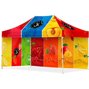 Coated Steel Sublimated Gazebo 4.5m x 3m - 1 Long Full-Wall Skin - 1 Short Full Wall Skin, VI-AM-236-D