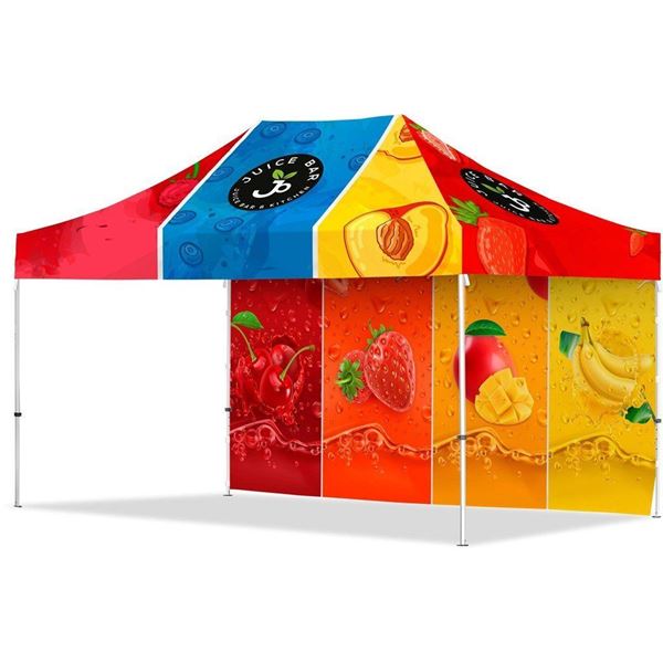 Coated Steel Sublimated Gazebo 4.5m x 3m 1 Long Full-Wall Skin, VI-AM-238-D
