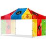 Coated Steel Sublimated Gazebo 4.5m x 3m - 2 Short Full-Wall Skins, VI-AM-240-D