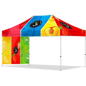 Coated Steel Sublimated Gazebo 4.5m x 3m - 1 Short Full-Wall Skin, VI-AM-243-D