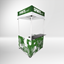 1x1 Aluminium Kiosk with Shelf, DIS-103