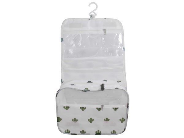 Velcro Hanging Toiletry Bag (Cactus Print), P2555C