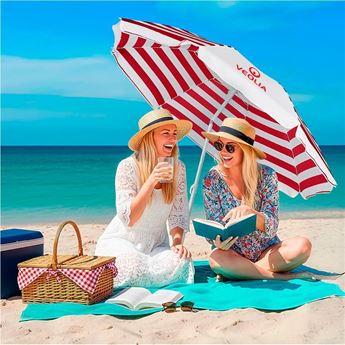 Serendipio Tanereef Stripe Beach Umbrella, UM-SD-31-B