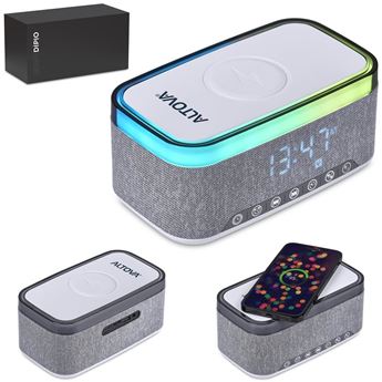 Serendipio Cumberland 10W Bluetooth Speaker Wireless Charger & Clock, MT-SD-521-B