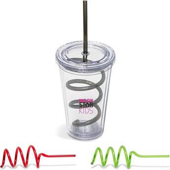 Malibu Tumbler & Twisty Straw Tumbler, DR-AM-189-B