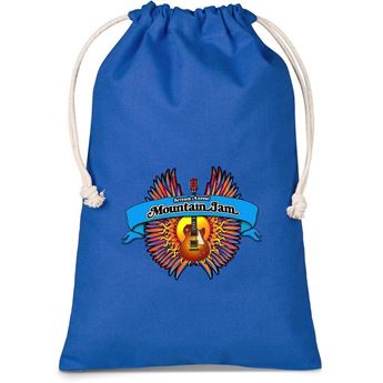 Altitude Allsorts Midi Cotton Drawstring Pouch - Blue, BAG-4701-BU