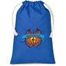 Altitude Allsorts Midi Cotton Drawstring Pouch - Blue, BAG-4701-BU