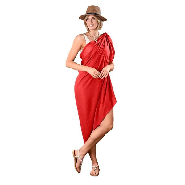 Hawaii Multi-Function Scarf & Sarong - Red, GIFT-17577-R