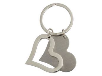 Dual Heart Keyring, KEY46
