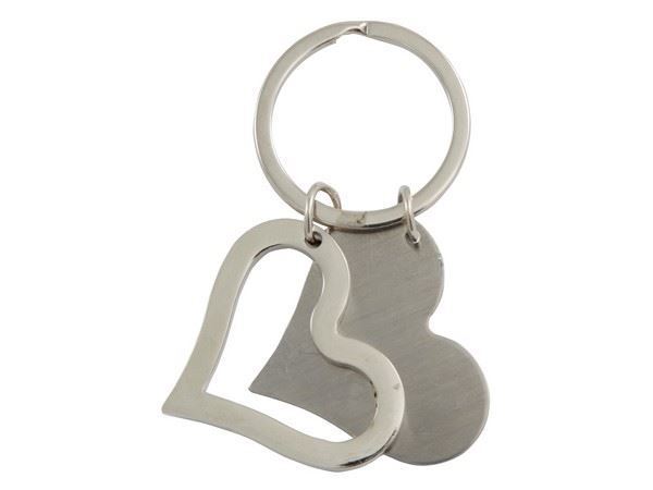 Dual Heart Keyring, KEY46