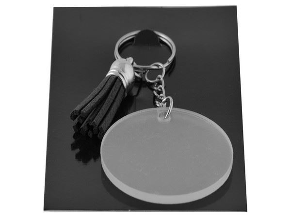 Acrylic Keychain with Tassles, KEY75B