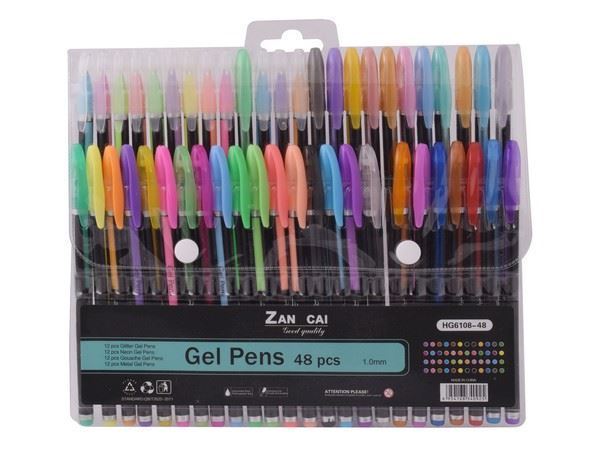 Shiny 48-Piece Gel Pens, ST366-48Piece