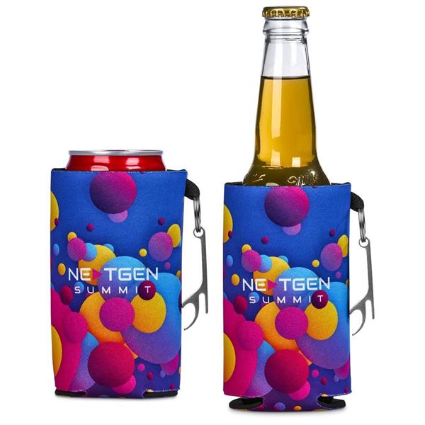 Hoppla Freezo Neoprene Stubby Cooler With Bottle Opener, GC-HP-1-G