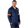 Cast Premium 100% Cotton Denim Jacket - Reflective Arms - Orange Tape, ALT-11162