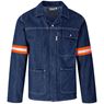 Cast Premium 100% Cotton Denim Jacket - Reflective Arms - Orange Tape, ALT-11162