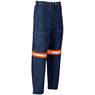 Cast Premium 100% Cotton Denim Pants - Reflective Legs - Orange Tape, ALT-11172