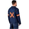 Cast Premium 100% Cotton Denim Jacket - Reflective Arms & Back - Orange Tape, ALT-11164