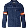 Cast Premium 100% Cotton Denim Jacket - Reflective Arms & Back - Orange Tape, ALT-11164