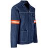 Cast Premium 100% Cotton Denim Jacket - Reflective Arms & Back - Orange Tape, ALT-11164