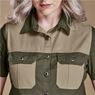 Ladies Short Sleeve Serengeti 2-Tone Bush Shirt, CW-AL-207-A
