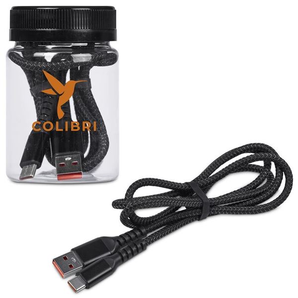 Altitude Muttle Fast Charge USB-A to Type-C Charging Cable in Jar, GP-AL-148-B