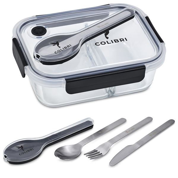 Serendipio Mealmate Lunch Box & Cutlery Set, GF-SD-1417-B