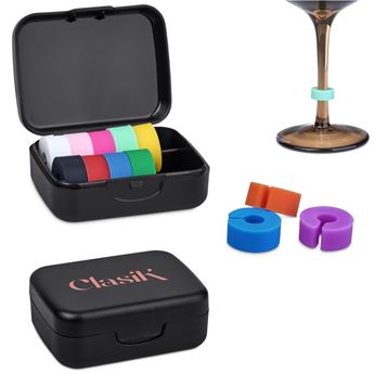 Altitude Clink Wine Glass Marker Rings Set, GV-AL-183-B