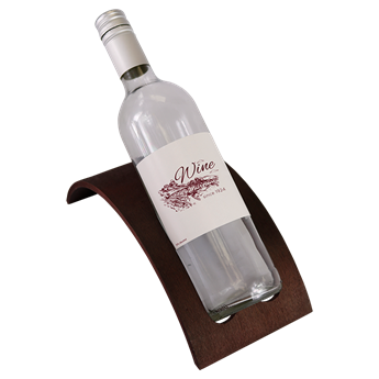 Curved Wooden Wine Bottle Holder, BH0075