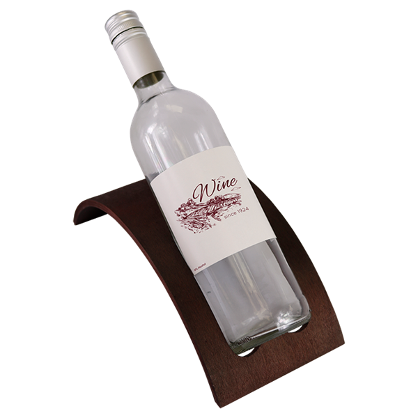 Curved Wooden Wine Bottle Holder, BH0075