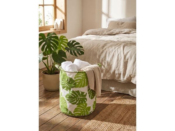 Palm Leaves Laundry Basket, P2583P