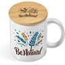 Okiyo Sozo Bamboo & Ceramic Sublimation Coffee Mug - 330ml, DR-OK-187-B
