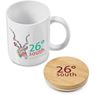 Okiyo Sozo Bamboo & Ceramic Sublimation Coffee Mug - 330ml, DR-OK-187-B
