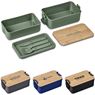 Urban Terrain Lakeside Double Layer Lunch Box & Cutlery Set, CL-UT-144-B