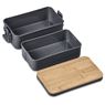 Urban Terrain Lakeside Double Layer Lunch Box & Cutlery Set, CL-UT-144-B